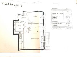  Appartement � vendre 3 pi�ces 63 m�