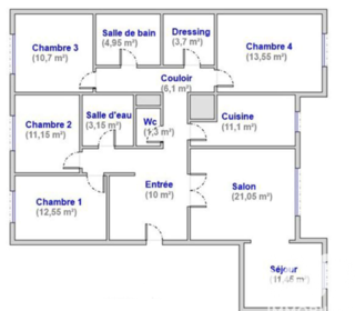  Appartement � vendre 6 pi�ces 121 m�