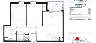  Appartement � vendre 3 pi�ces 62 m�