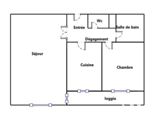  Appartement � vendre 2 pi�ces 55 m�