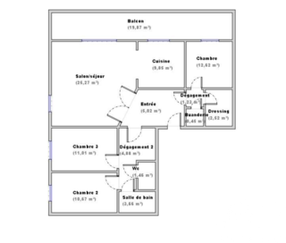  Appartement � vendre 4 pi�ces 89 m�