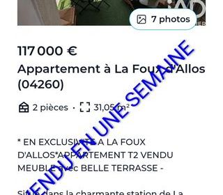  Appartement � vendre 2 pi�ces 31 m�