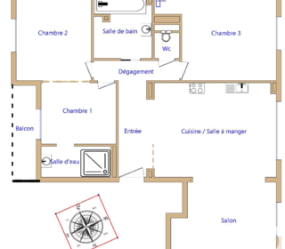  Appartement � vendre 3 pi�ces 70 m�