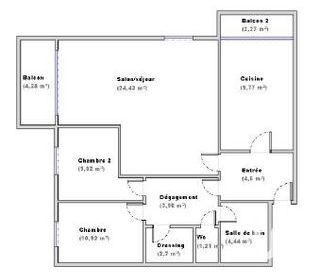  Appartement � vendre 3 pi�ces 71 m�