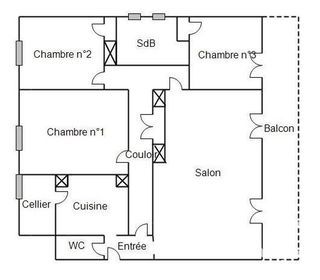  Appartement � vendre 4 pi�ces 88 m�