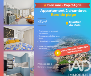  Appartement � vendre 3 pi�ces 45 m�