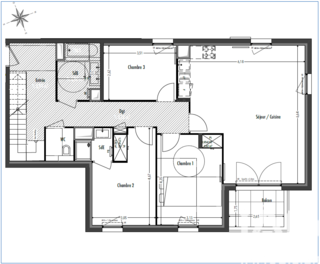  Appartement � vendre 4 pi�ces 82 m�