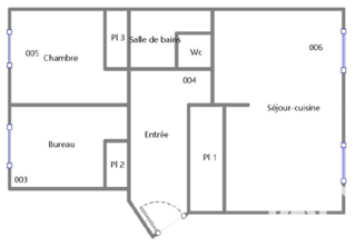  Appartement � vendre 3 pi�ces 53 m�