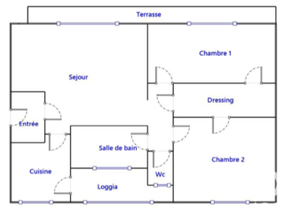  Appartement � vendre 3 pi�ces 60 m�