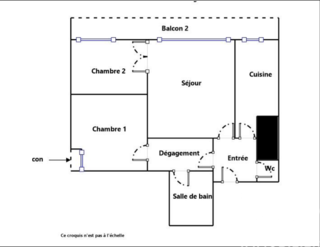  Appartement � vendre 3 pi�ces 63 m�