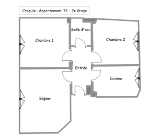  Appartement � vendre 3 pi�ces 50 m�