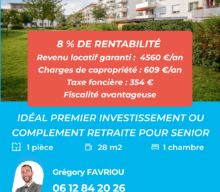  Appartement � vendre 1 pi�ce 28 m�