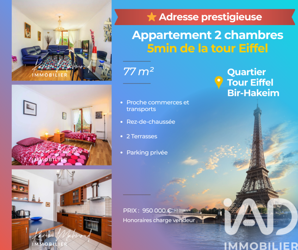 � vendre  Appartement Paris 15