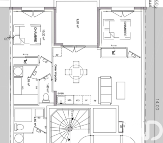  Appartement � vendre 3 pi�ces 53 m�