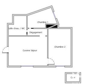  Appartement � vendre 3 pi�ces 39 m�