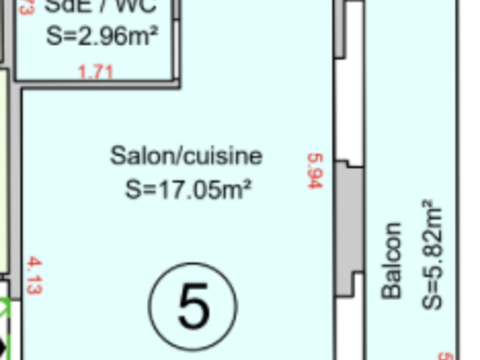   Vente Studio 1 pi�ce Appartement - 1 pi�ce(s) - 20 m�