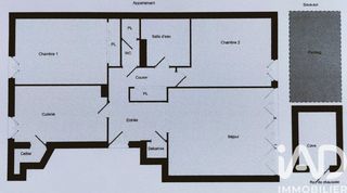  Appartement � vendre 3 pi�ces 73 m�