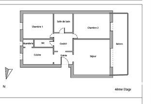  Appartement � vendre 3 pi�ces 59 m�