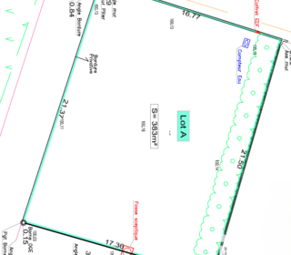  Terrain � vendre 383 m�