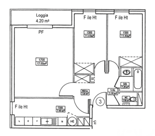  Appartement � vendre 3 pi�ces 63 m�