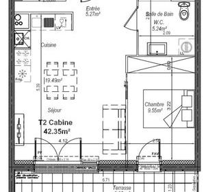  Appartement � vendre 2 pi�ces 42 m�