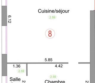  Appartement � vendre 2 pi�ces 52 m�