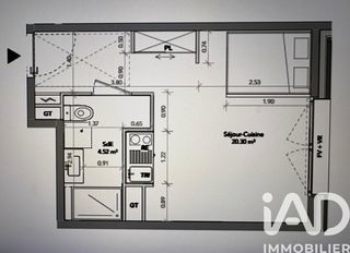  Appartement � vendre 1 pi�ce 25 m�