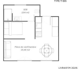  Appartement � vendre 1 pi�ce 29 m�