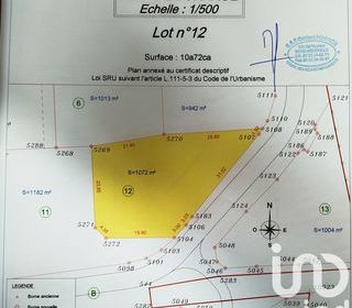  Terrain � vendre 1072 m�