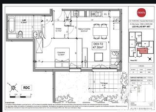  Appartement � vendre 2 pi�ces 47 m�