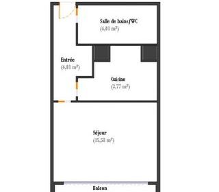  Appartement � vendre 1 pi�ce 28 m�