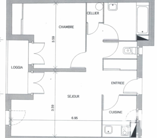  Appartement � vendre 2 pi�ces 46 m�