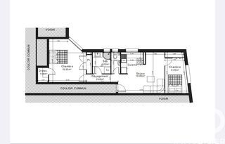  Appartement � vendre 3 pi�ces 55 m�