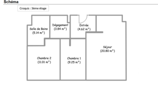  Appartement � vendre 3 pi�ces 55 m�