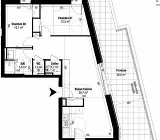  Appartement � vendre 3 pi�ces 70 m�