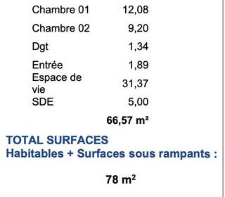  Appartement � vendre 4 pi�ces 67 m�