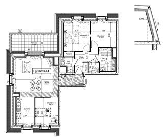  Appartement � vendre 4 pi�ces 87 m�