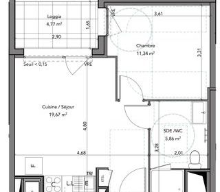  Appartement � vendre 2 pi�ces 1 m�