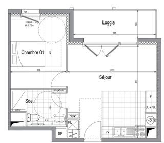  Appartement � vendre 2 pi�ces 47 m�