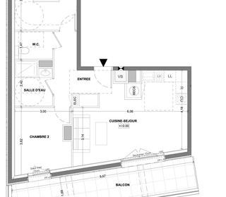  Appartement � vendre 3 pi�ces 59 m�