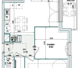  Appartement � vendre 3 pi�ces 1 m�