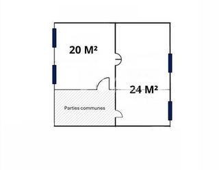  Appartement � vendre 2 pi�ces 44 m�