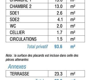  Appartement � vendre 3 pi�ces 94 m�