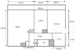  Appartement � louer 2 pi�ces 46 m�