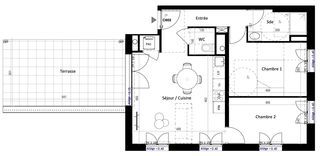  Appartement � vendre 3 pi�ces 58 m�