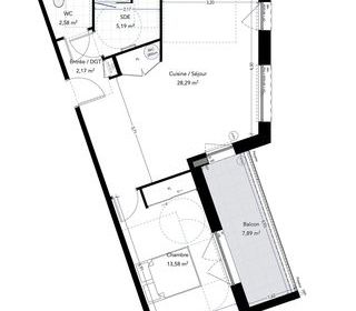  Appartement � vendre 2 pi�ces 52 m�