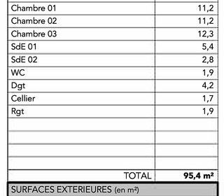  Appartement � vendre 4 pi�ces 95 m�