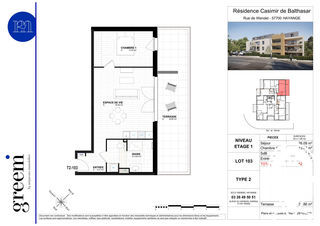  Appartement � vendre 2 pi�ces 47 m�