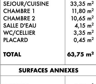  Maison � vendre 3 pi�ces 64 m�