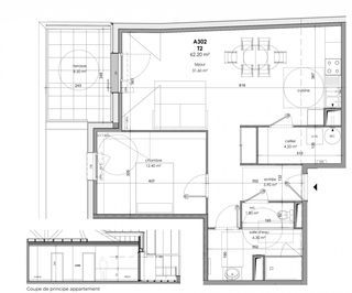  Appartement � vendre 2 pi�ces 62 m�